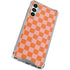 Orange Checkered Galaxy A15 5G Clear Case